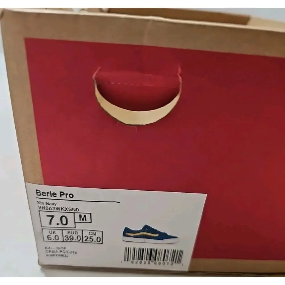 Vans ~Woman 8.5; Men's 7~ Stv. Navy Berie Pro Authentic Suede Canvas Sneakers.